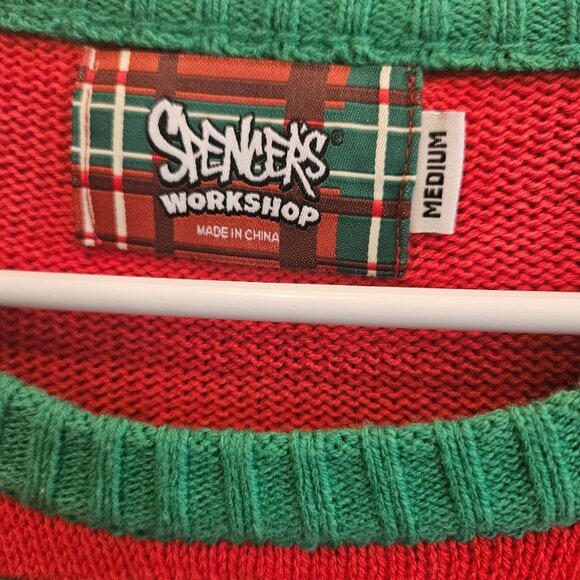 Spencers Mens Medium Christmas Sweater Most Wonderful Time For Beer LED Lights - Picture 2 of 5